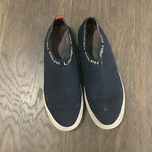 Ralph Lauren slip on navy sneakers